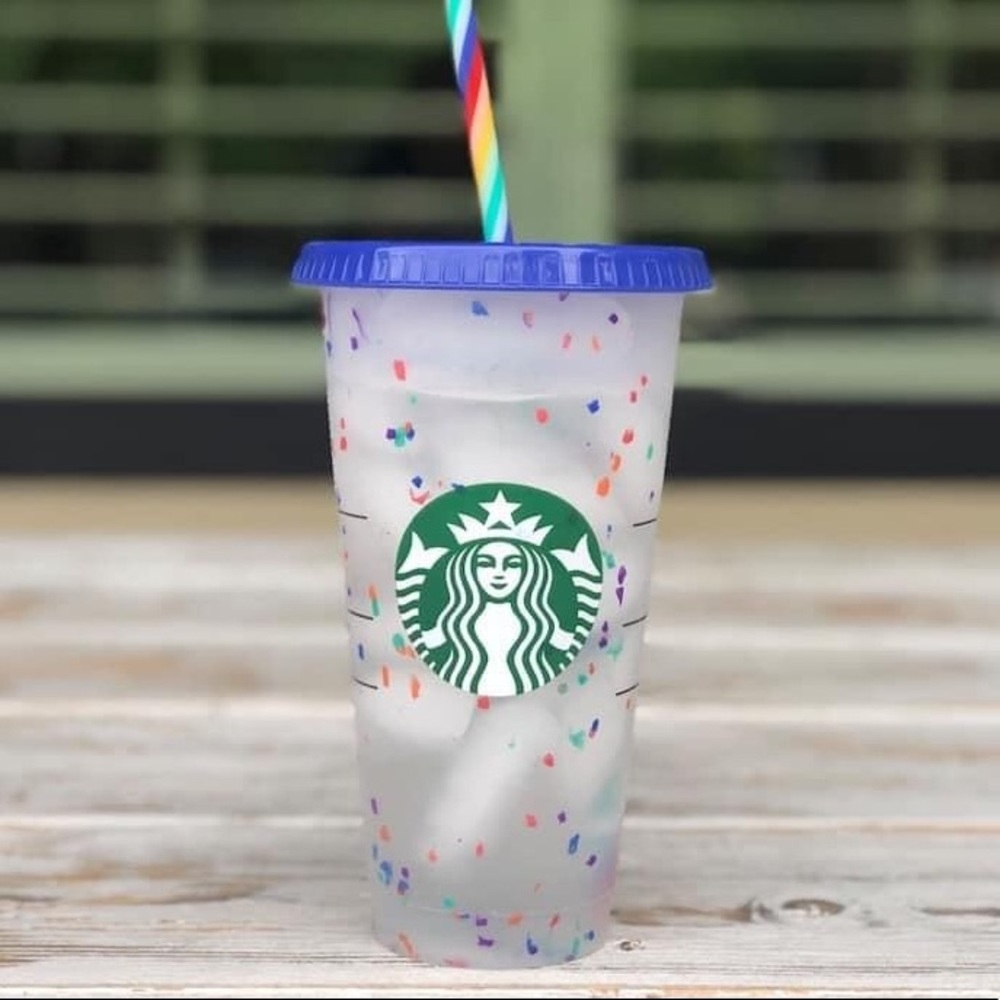 🌈Starbucks 2020 Confetti Color Changing Cup! 🌈🌈